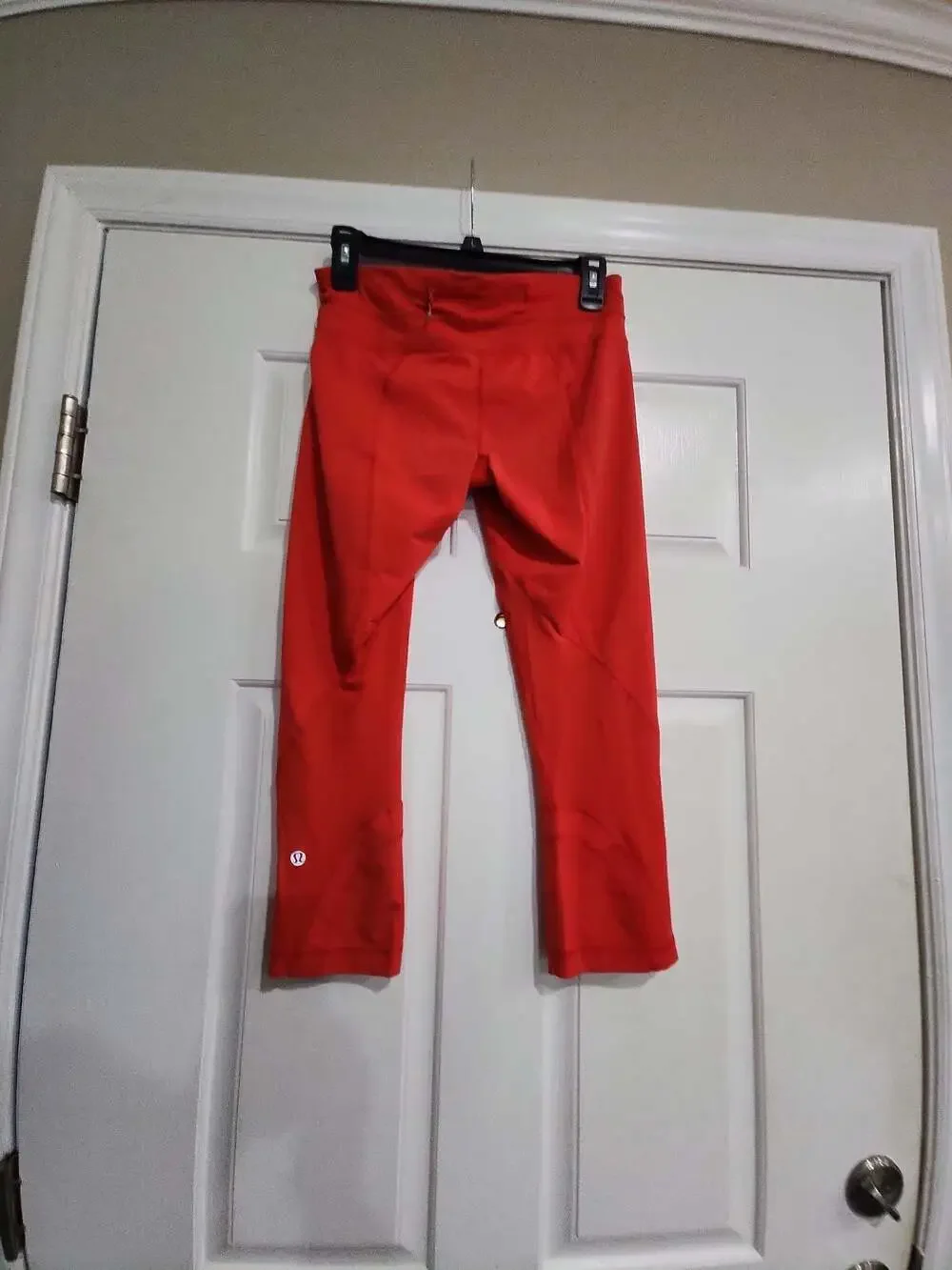 Lululemon Athletica Red Performance Crop Yoga Leggings